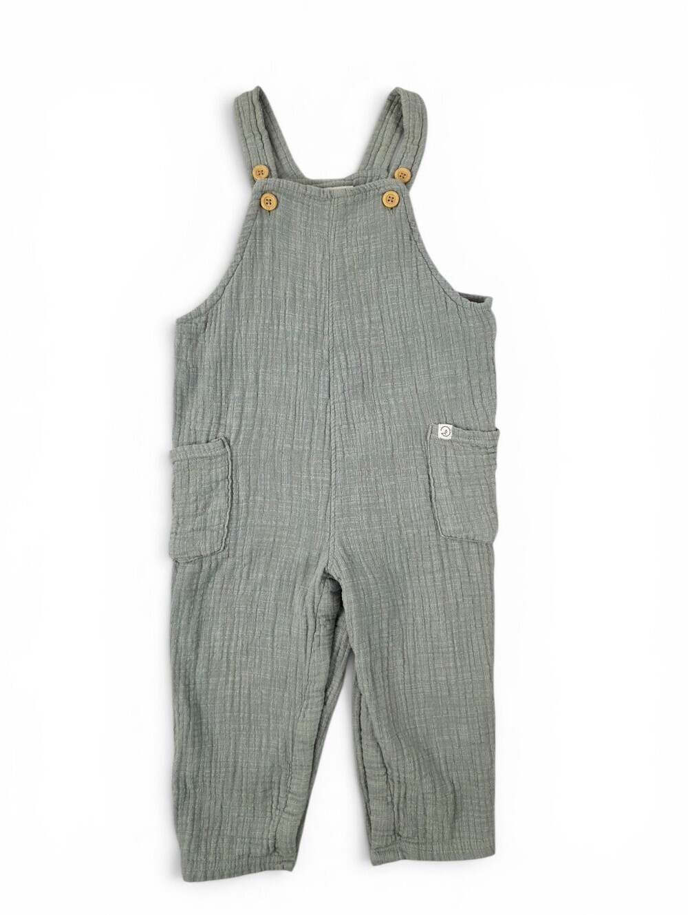 Little Planet by Carter’s Organic Cotton Muslin Overalls 24M Sage Green Unisex